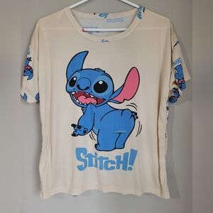 DISNEY Kids Stitch T-Shirt - Blue and Cream